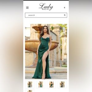 Yvette Gown- Emerald prom dress